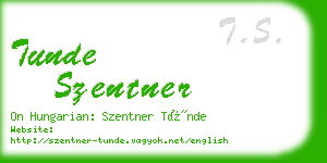 tunde szentner business card